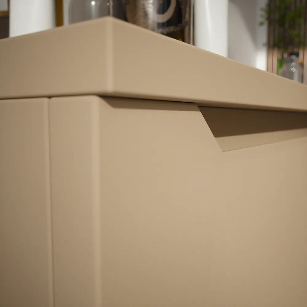 Cassettone scorrevole 120cm sabbia opaco chiusura soft-close | Bako