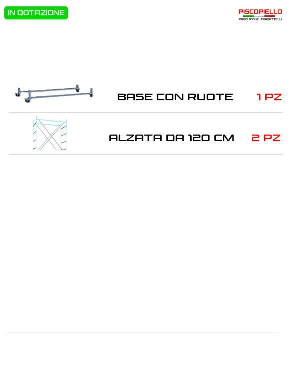 Trabattello maxi tris h. 3.86 Mt. Lavoro