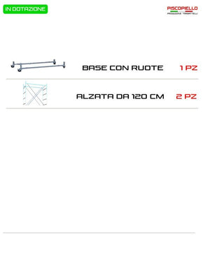 Trabattello maxi tris h. 3.86 Mt. Lavoro