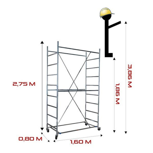 Trabattello maxi tris h. 3.86 Mt. Lavoro