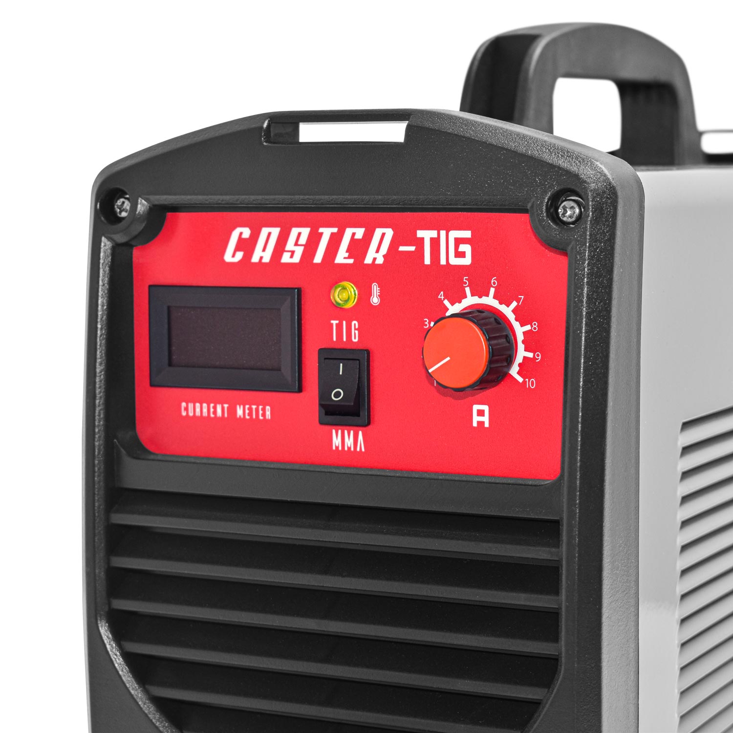 CASTER-TIG Saldatrice ad arco inverter 200 Amp. Doppia funzione TIG/MMA innesco alta frequenza sistema di protezione VDR Fornita con torcia TIG porta elettrodo morsetto di terra cavo da 3m e spazzole. Certificata CE RoHS