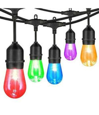 Catena 10pz Lampade E27 Led Colorate Blu Rossa Gialla Verde Viola Per Catenaria         
