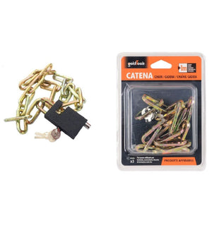 Catena Antifurto Con Lucchetto Blocco Per Bici Bicicletta Scooter Moto 1mt 92619         
