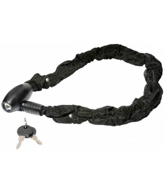 Catena Antifurto Lucchetto Bici Bicicletta Scooter Rivestita Tessuto 90 Cm         