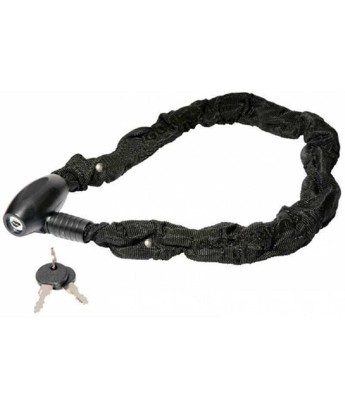 Catena Antifurto Lucchetto Bici Bicicletta Scooter Rivestita Tessuto 90 Cm         