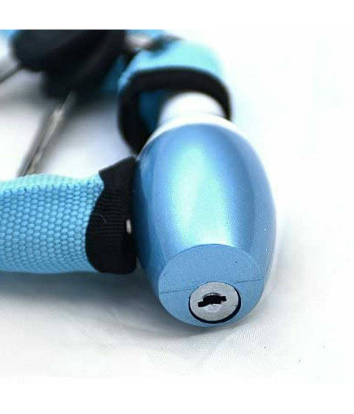 Catena Antifurto Moto Bicicletta Con Lucchetto Chiavi Acciaio 120cm Vari Colori         