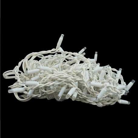 Catena bianca luminosa bianca calda 10 metri 100 led con 10 FLASH BLU luci di Natale da esterno ip44 - ZENCOCCO