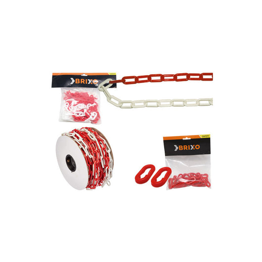 Catena Brixo PVC bianco/rossa Ø 6 mm lunghezza 25 m – segnaletica