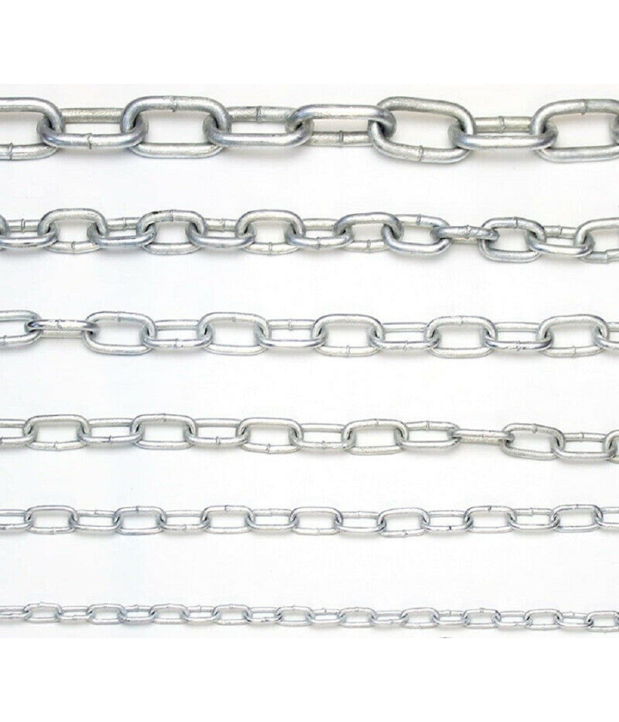 Catena Di Sicurezza In Ferro Zincato Saldata Catene Genovese Bobina 3 Metri         