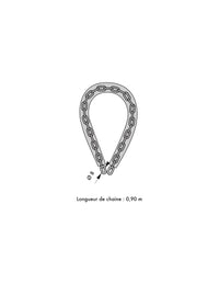 Catena d'acciaio cementato 10mm con chiave Loops, moto, barriere, Ø 8mm, 0.9m, guaina in PVC, lucchetto, 3 chiavi - THIRARD