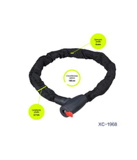Catena Lucchetto Antifurto In Acciaio Con Rivestimento In Nylon Moto Bici Xc-1968         
