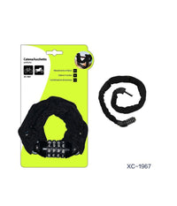Catena Lucchetto Antifurto In Acciaio Rivestimento In Nylon Combinazione Xc-1967         
