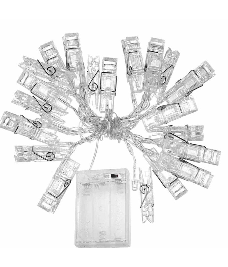 Catena Luminosa 10 Mollette Led Ghirlanda Stringa Per Appendere Foto Multicolor         