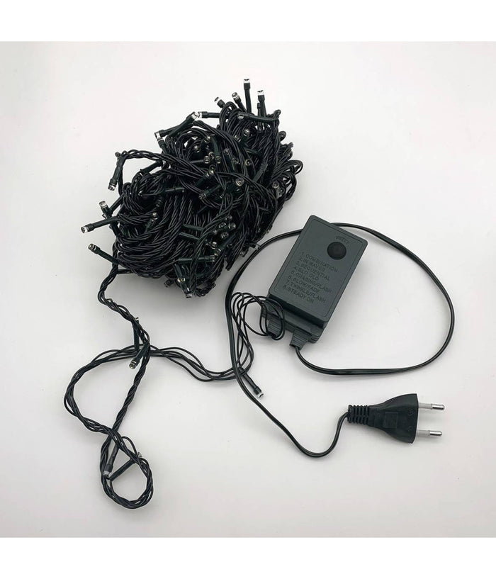 Catena Luminosa 600 Luci Led Lucciole Colore Bianco Con Controller Uso Interno         