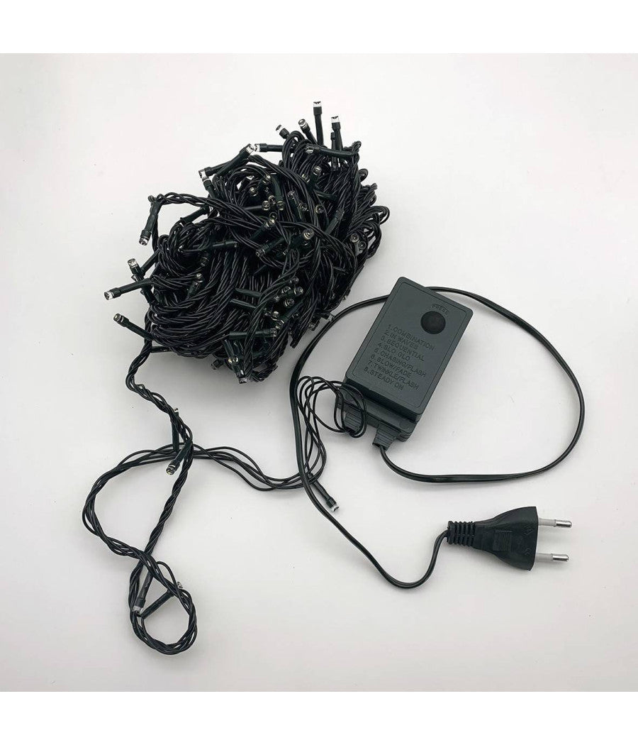 Catena Luminosa 600 Luci Led Lucciole Colore Caldo Con Controller Uso Interno         