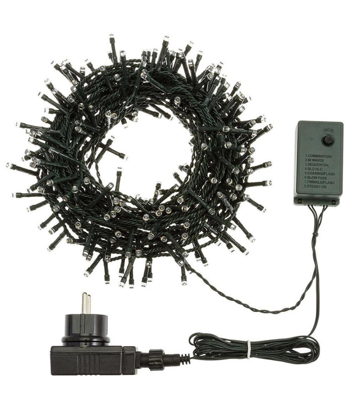 Catena Luminosa 660 Luci Led Lucciole Bianco Caldo Con Controller 8 Funzioni         