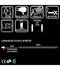 Catena Luminosa 660 Luci Led Lucciole Bianco Caldo Con Controller 8 Funzioni         