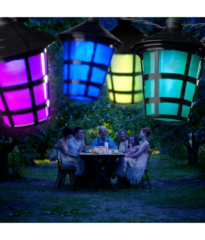 Catena Luminosa A Batterie 10 Lampioncini A Led Per Uso Interno Ed Esterno Party         