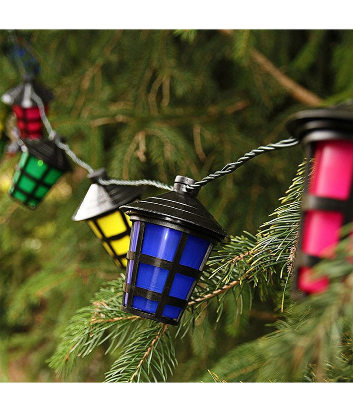 Catena Luminosa A Batterie 10 Lampioncini A Led Per Uso Interno Ed Esterno Party         