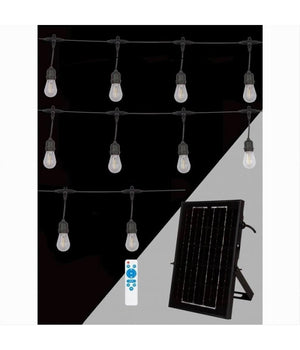 Catena Luminosa Con Pannello Solare 10 Lampadine E27 Impermeabile Ip65 S20a-10m         