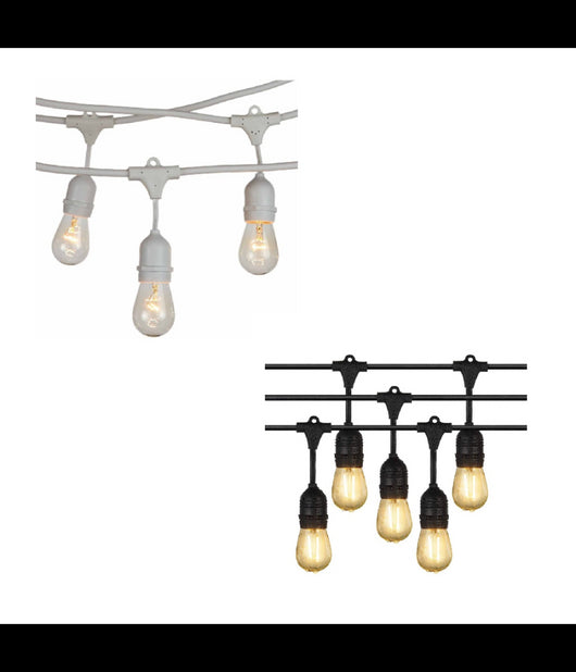 Catena Luminosa Esterno Ip44 Cordoniera Portalampada A Cascata 10xe27 11mt St-ap         