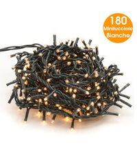 Catena Luminosa Mini Lucciole 180 Lampadine Bianche Luci Albero Natale Addobbi         