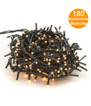 Catena Luminosa Mini Lucciole 180 Lampadine Bianche Luci Albero Natale Addobbi         