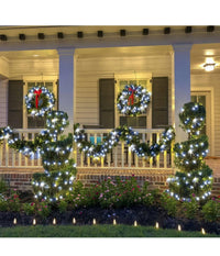 Catena Luminosa Natalizia 100led Bianco Freddo Con Flash 9mt Esterno Prolungabil         