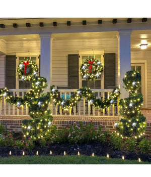 Catena Luminosa Natalizia 120led Bianco Caldo Con Flash 9mt Esterno Prolungabile         