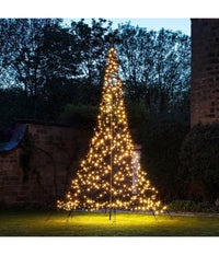 Catena Luminosa Natalizia 120led Bianco Caldo Con Flash 9mt Esterno Prolungabile         