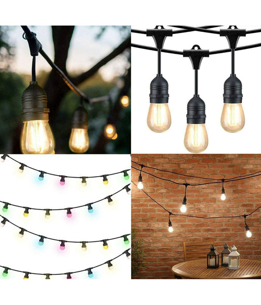 Catena Luminosa Per Esterno Ip44 Cordoniera Portalampada 10xe27 11 Metri St-lv         