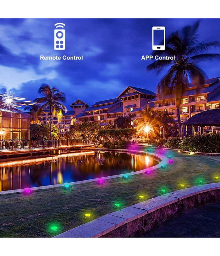 Catena Luminosa Solare Crepuscolare Led Rgb Rgbw Smart Bluetooth Ip65 Luce 13 Mt         