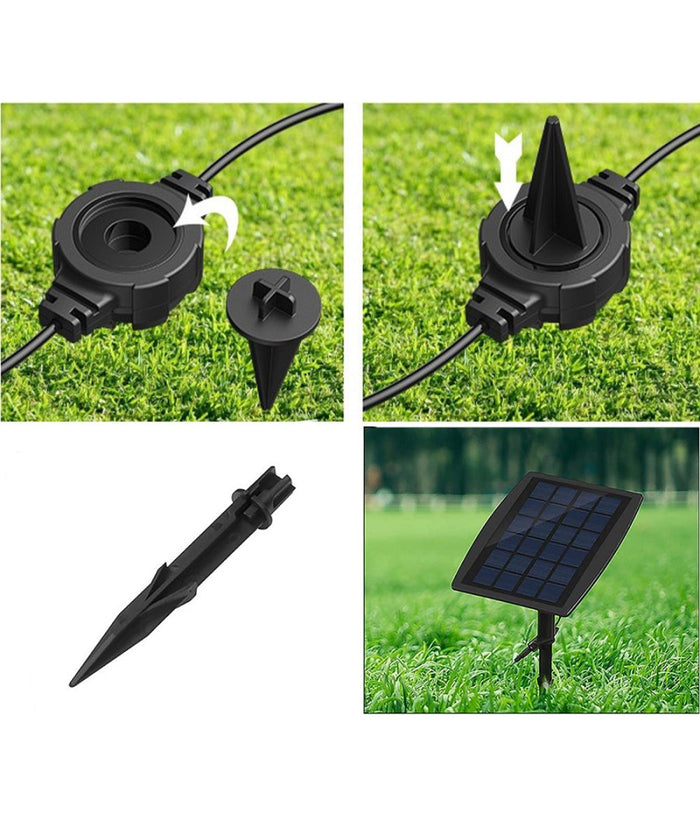 Catena Luminosa Solare Crepuscolare Led Rgb Rgbw Smart Bluetooth Ip65 Luce 13 Mt         