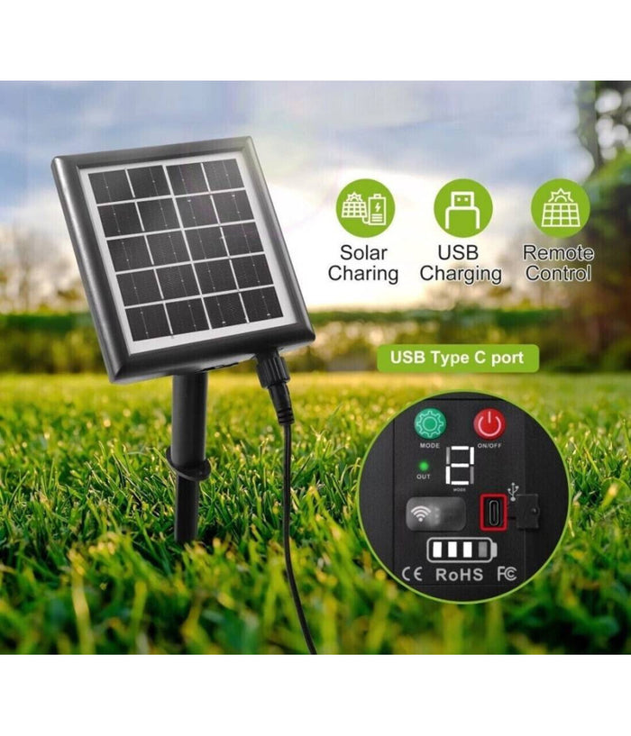 Catena Luminosa Solare Da Esterno Giardino 10 Mt 10 Lampadine Luce Rgb Mz-lxy         