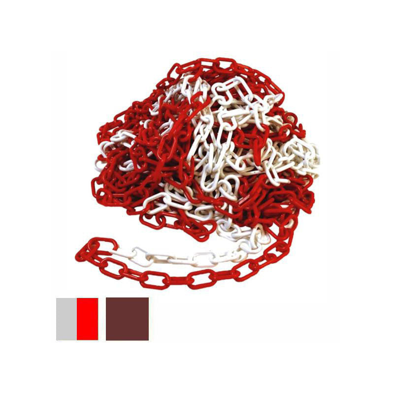 Catena Plastica Mm 6 Bianca/Rossa M 25 Cvm