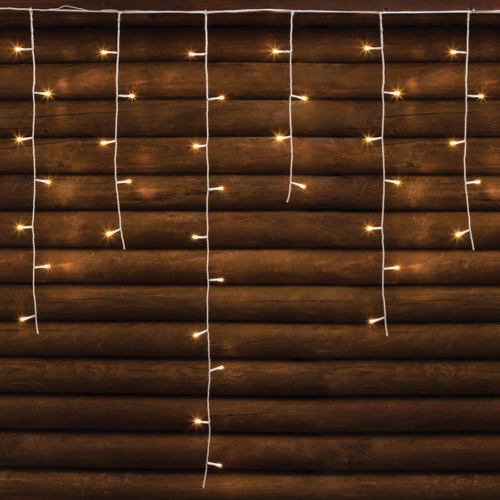 Catena/Tenda Luci 'Ice Light' 182 Led Luce Calda 504x100cm 8 Giochi Luce Lotti