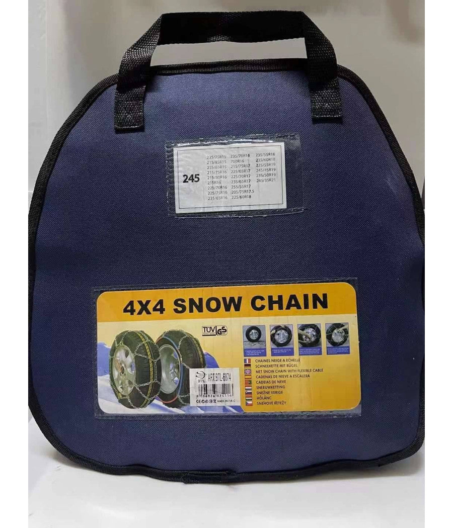 Catene Da Neve Per Auto Gruppo 245 Pneumatici Facili Da Montare Omologate         