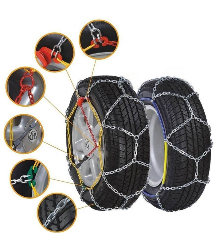 Catene Da Neve Per Auto Gruppo 4wd240 Pneumatici Facili Da Montare Omologate         