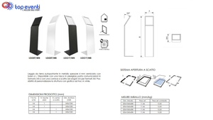Leggio verniciato bianco con cornice A4