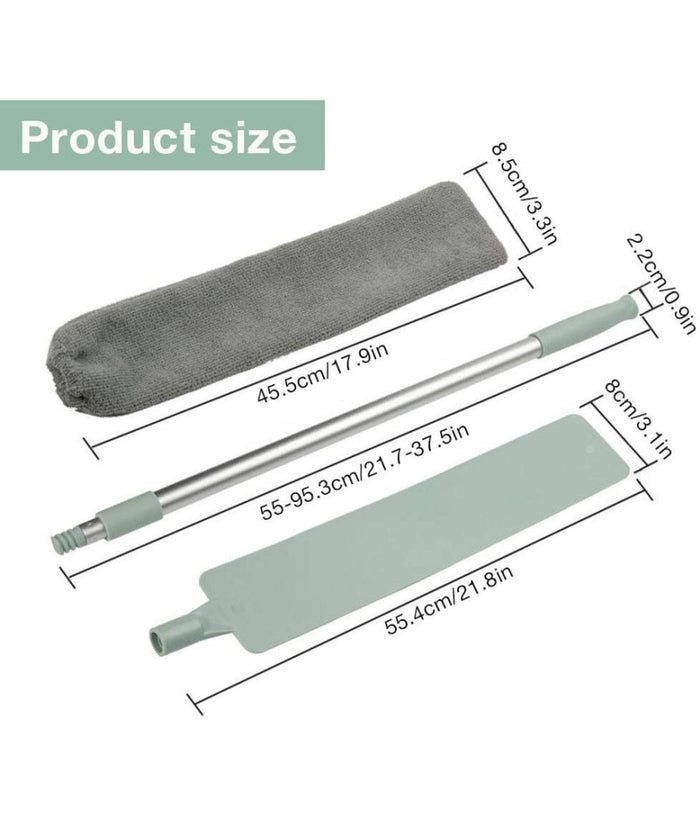 Cattura Polvere Spolverino Sottile Con Manico Telescopico Panno Mop Pieghevole         