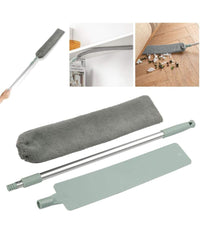 Cattura Polvere Spolverino Sottile Con Manico Telescopico Panno Mop Pieghevole         