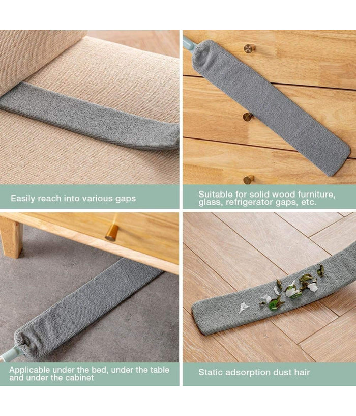 Cattura Polvere Spolverino Sottile Con Manico Telescopico Panno Mop Pieghevole         