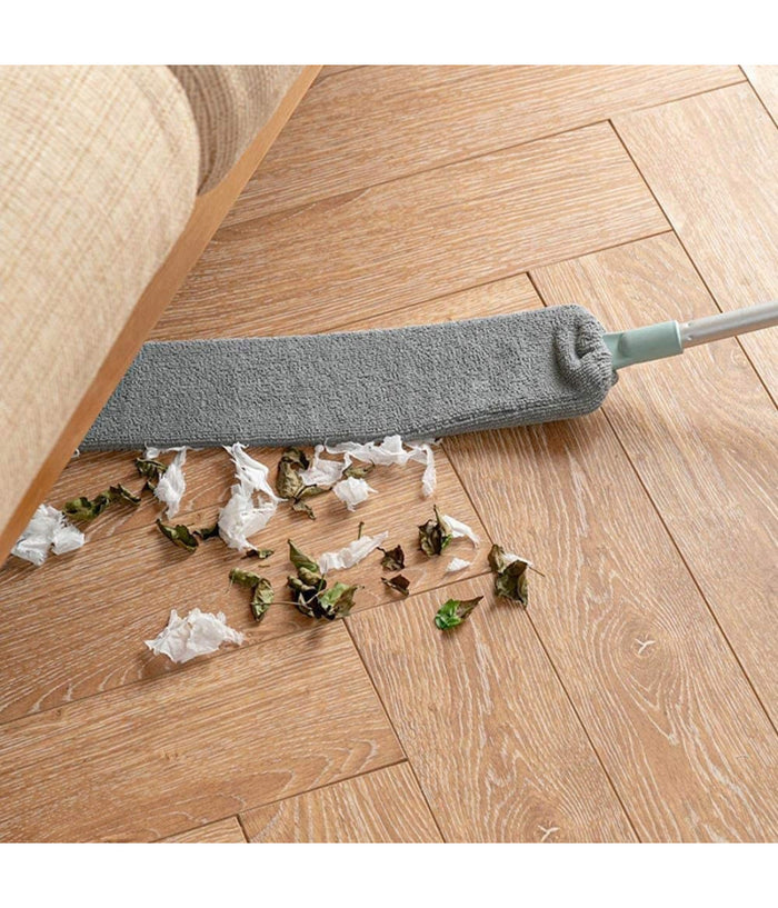 Cattura Polvere Spolverino Sottile Con Manico Telescopico Panno Mop Pieghevole         