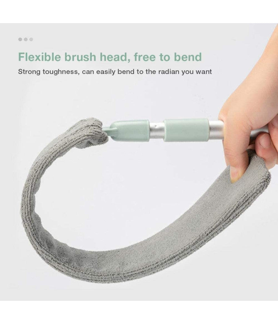 Cattura Polvere Spolverino Sottile Con Manico Telescopico Panno Mop Pieghevole         