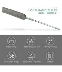 Cattura Polvere Spolverino Sottile Con Manico Telescopico Panno Mop Pieghevole         