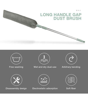 Cattura Polvere Spolverino Sottile Con Manico Telescopico Panno Mop Pieghevole         