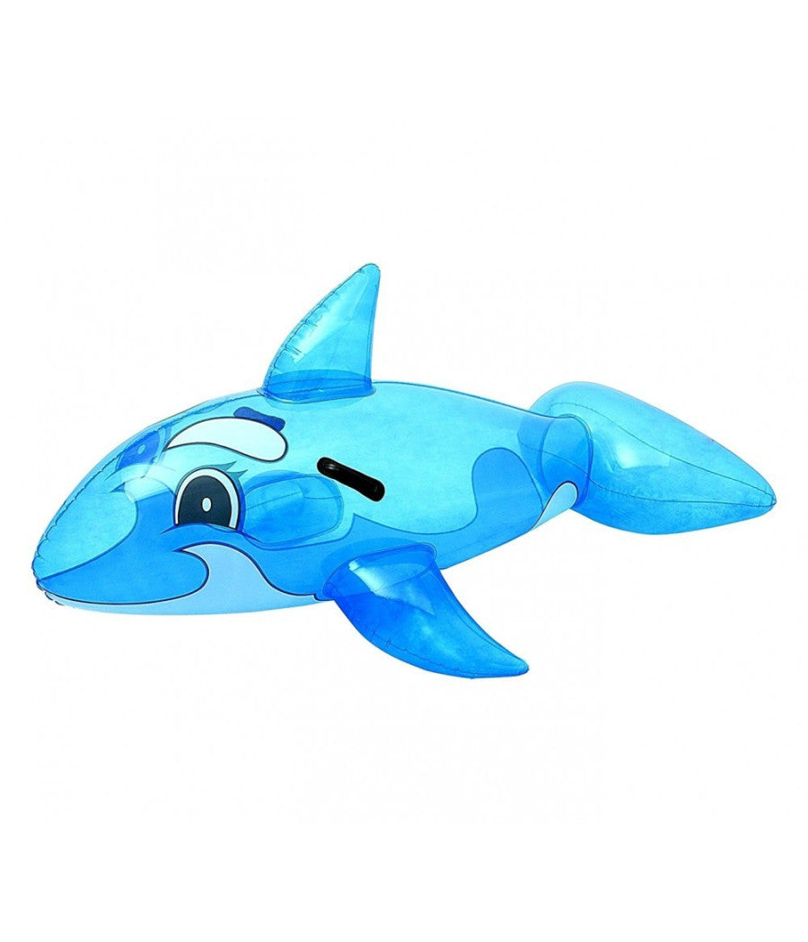 Cavalcabile A Forma Di Balena 41037 Trasparente Gonfiabile 157x94cm Con Maniglie         