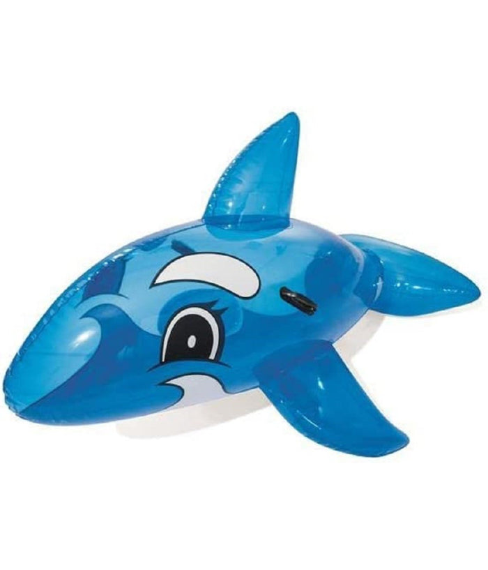 Cavalcabile A Forma Di Balena 41037 Trasparente Gonfiabile 157x94cm Con Maniglie         