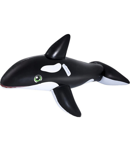Cavalcabile A Forma Di Orca Gonfiabile Grande 203x102cm 3+anni Con Maniglie 41009         