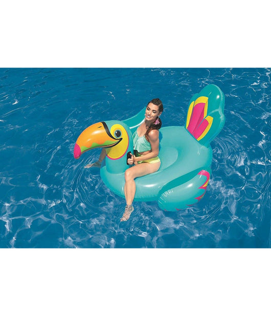 Cavalcabile A Forma Di Tucano Gonfiabile Gigante 207 X 150 Cm 41126 Mare Piscina         